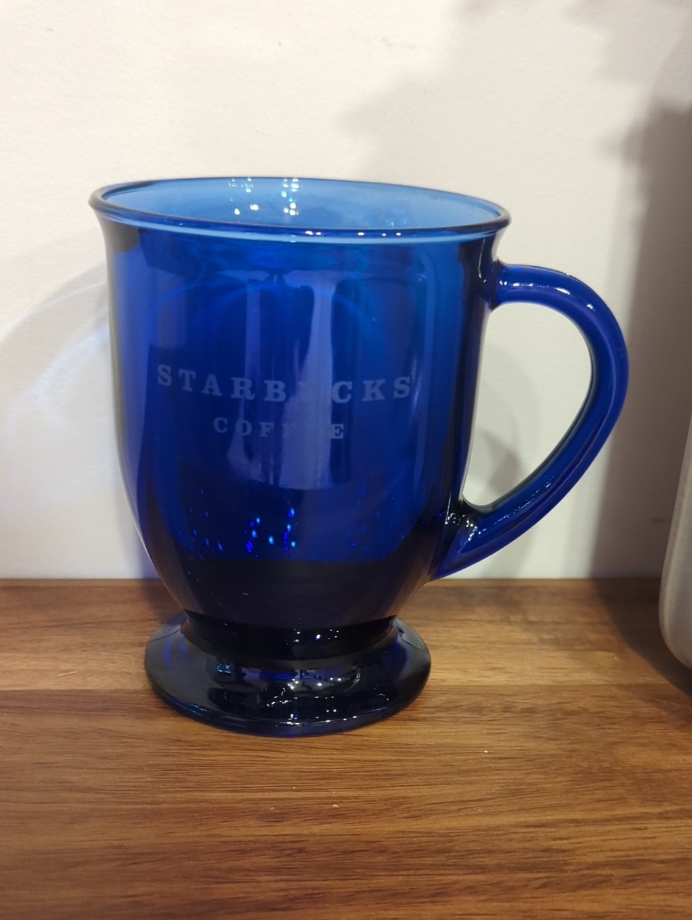 Vintage Starbucks Cobalt Blue Glass Mug